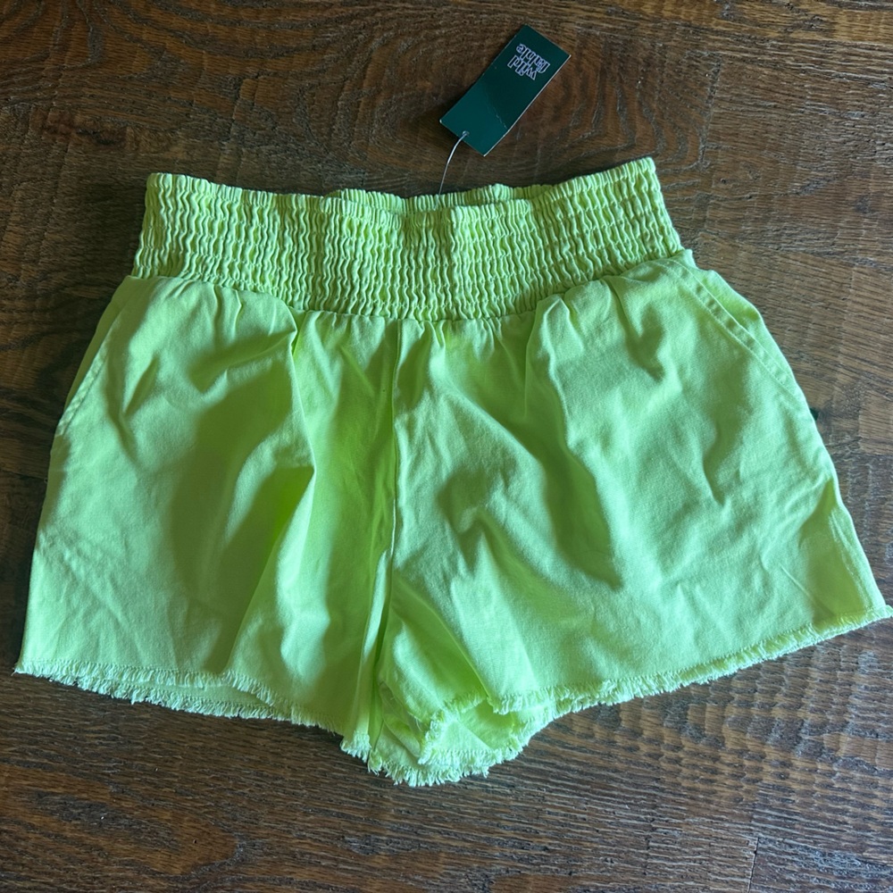 Wild Fable High Waist Neon Green Shorts